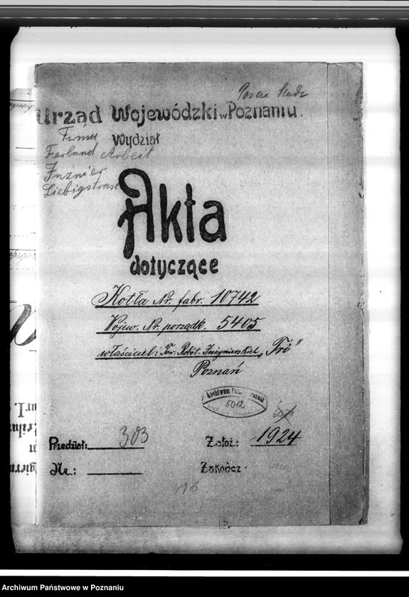 Obraz 4 z jednostki "Towarzystwo robót inżynieryjnych "Tri" w Poznaniu nr woj. 5405"