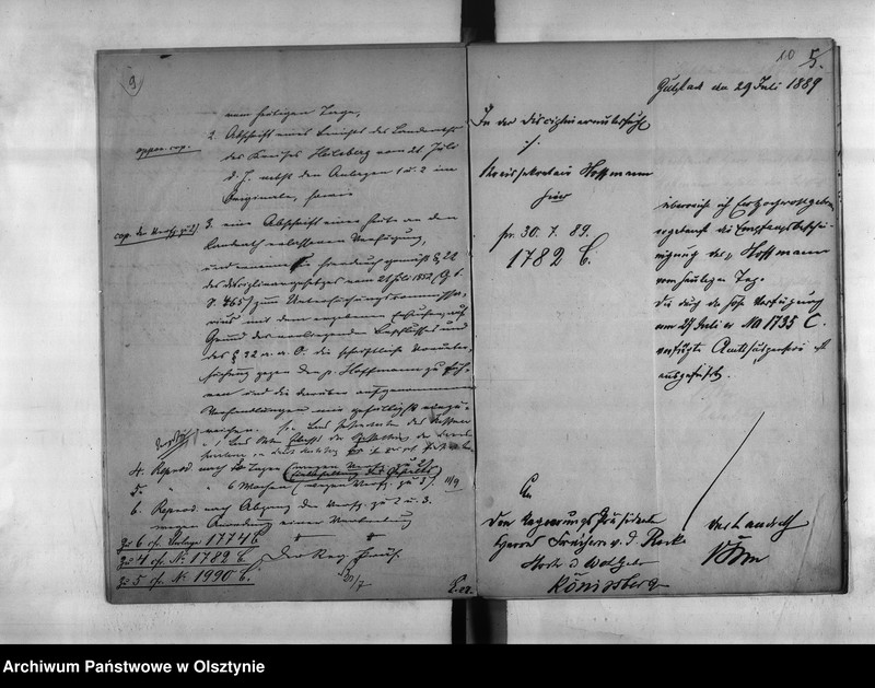 image.from.unit.number "Disciplinar-Untersuchung wieder den Kreissekretär Hoffmann [Hermann] in Guttstadt"