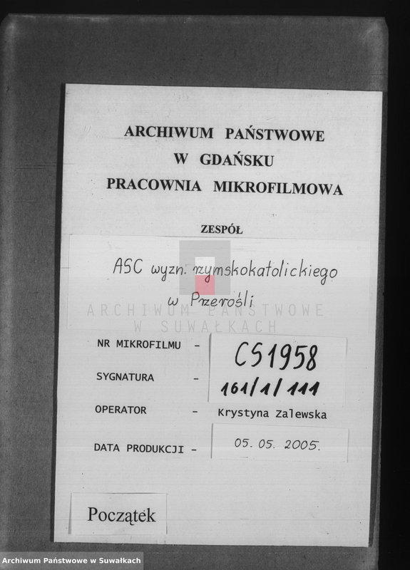 image.from.unit.number "Księga urodzenia, małżeństw i zejścia 1902 r. Przerośl"