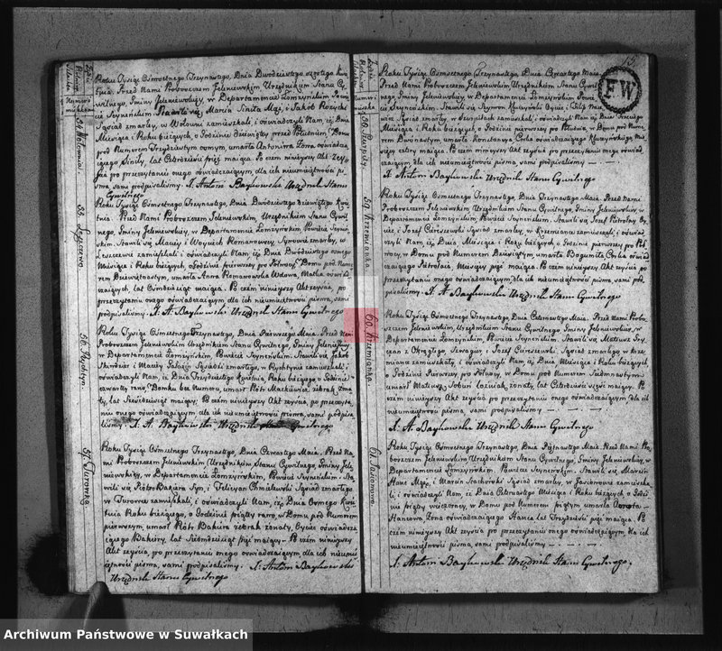 image.from.unit.number "Akta Stanu Cywilnego Umarłych w Gminie Jeleniewskiey od Dnia 1-go Stycznia 1813 Roku."