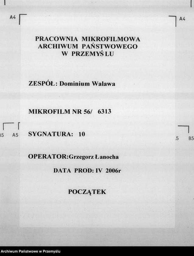 image.from.unit.number "Sumariusz szczegółowych arkuszy gminy podatkującej Walawy"