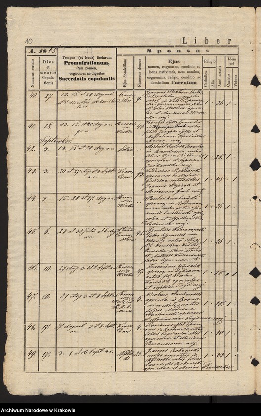 Obraz 13 z jednostki "[Księga małżeństw]"