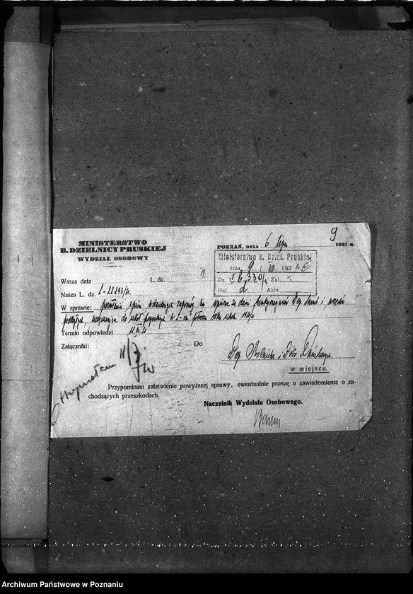 image.from.unit.number "Sprawy osobowe. Departament Rolnictwa i Dóbr Państwowych. Zapomogi szkolne"