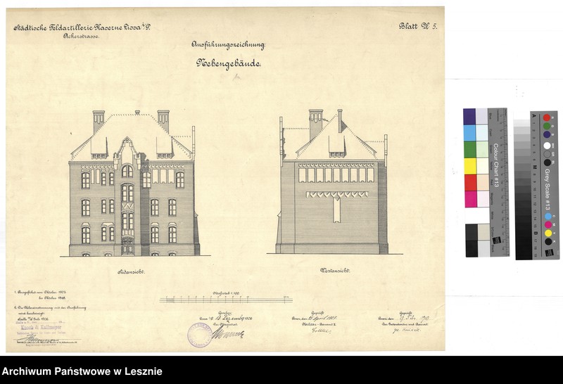 Obraz 7 z jednostki "Leszno miasto. Dokumentacja projektowa - Koszary Artylerii Polowej ul. Racławicka, tom III."