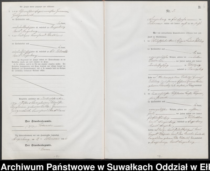 image.from.unit.number "Heiraths-Neben-Register des Preussischen Standes-Amtes Angerburg Kreis Angerburg"