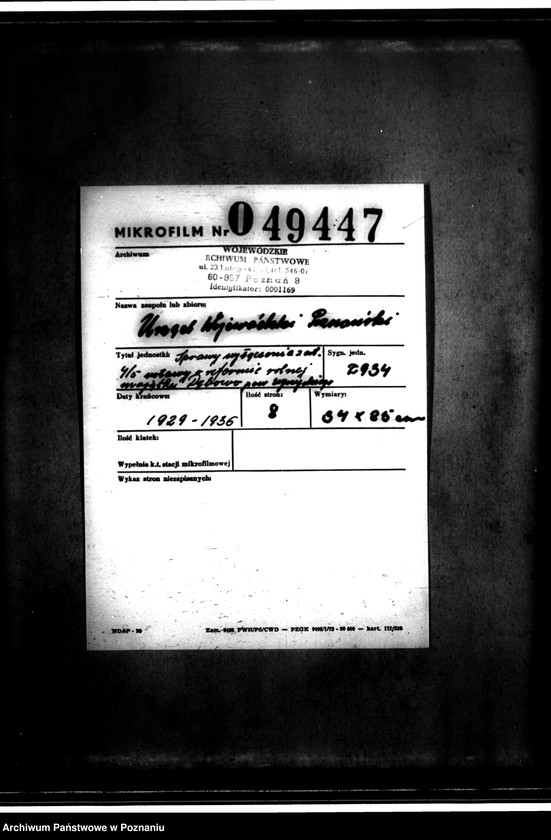 Obraz 2 z jednostki "Sprawy wyłączenia z art. 4/5 ustawy o wykonaniu reformy rolnej majątku Dębowo powiatu wyrzyskiego"