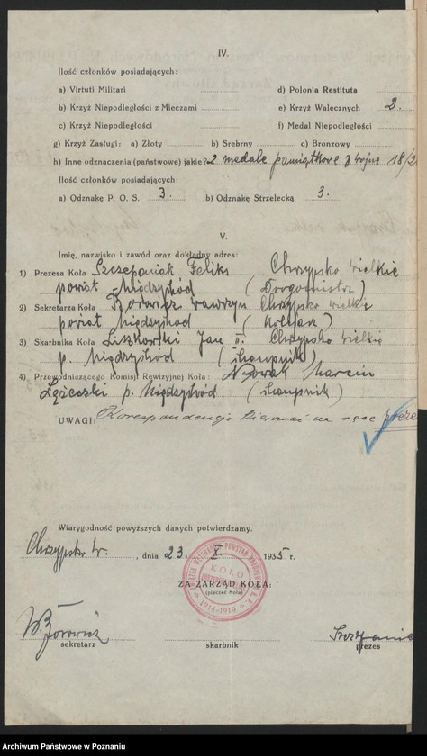 Obraz 14 z jednostki "Chrzypsko Wielkie, powiat Międzychód akta koła."