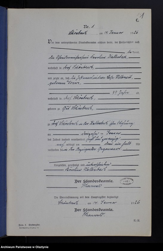 image.from.unit.number "Sterbe-Neben-Register Nr 1 - 43"