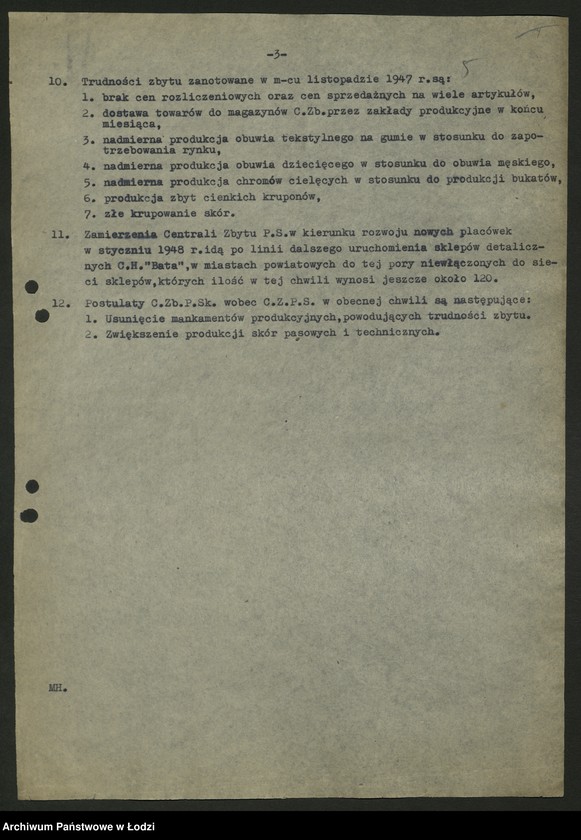 Obraz 6 z jednostki "Centrala Zbytu Przemysłu Skórzanego; protokół [narady], [sprawozdania z produkcji]"