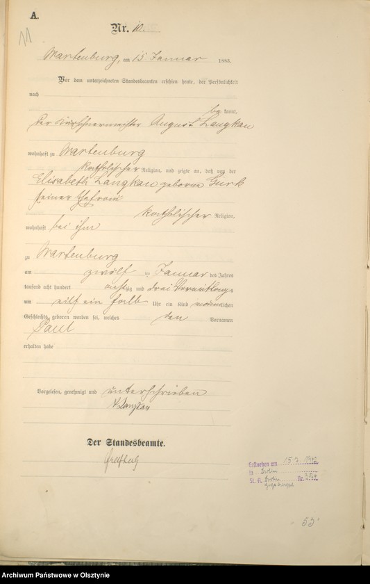 image.from.unit.number "Geburts-Haupt-Register Nr 1 - 254"