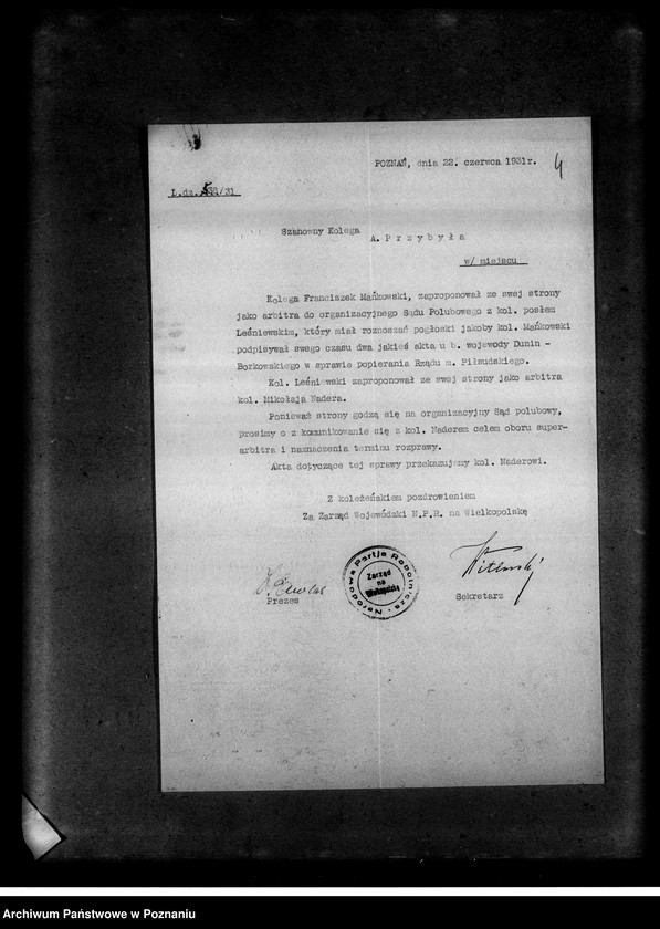 Obraz 8 z jednostki "Sprawa sporna Mańkowski c/a Leśniewski"