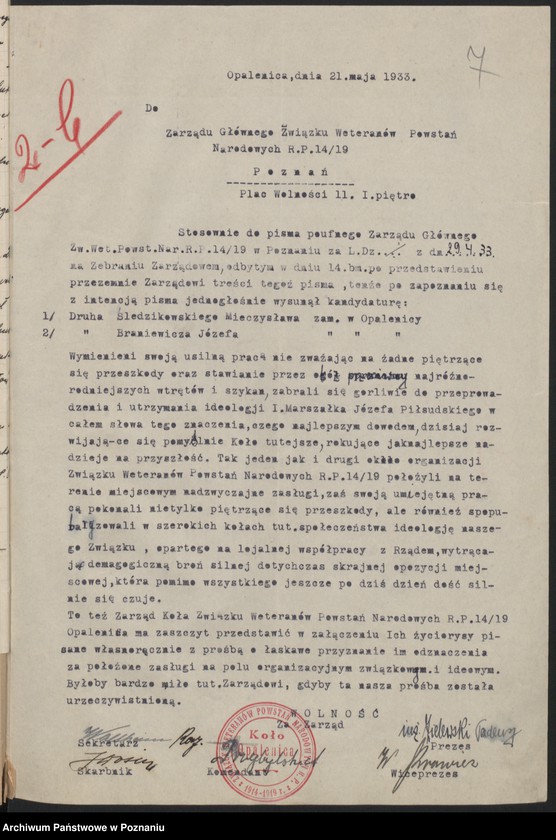 Obraz 12 z jednostki "Wnioski o odznaczenia krzyżem zasługi."