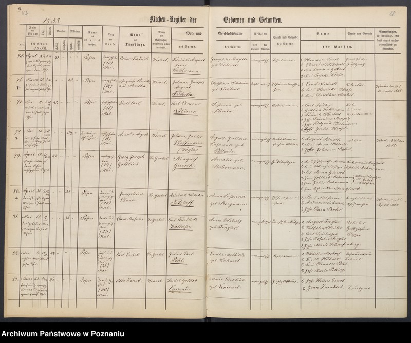 Obraz 12 z jednostki "[Akta urodzeń i chrztów, ślubów, zgonów]"