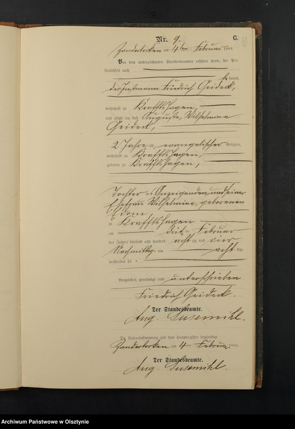 image.from.unit.number "Sterbe-Neben-Register Nr 1 - 66"