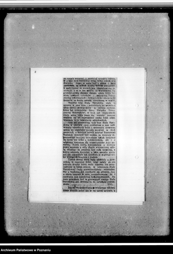 Obraz 13 z jednostki "Sprawozdania z działalności - wycinki z gazet"