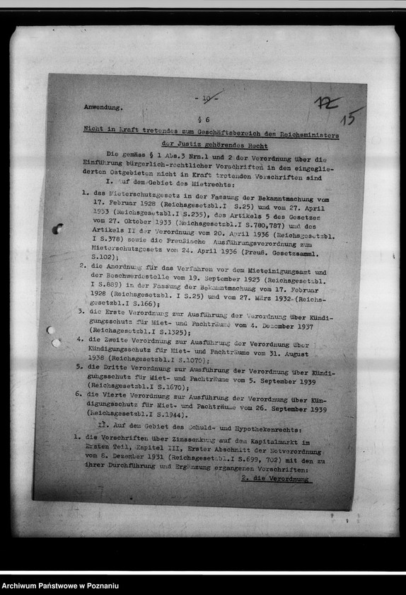 Obraz 19 z jednostki "Einführung des deutschen Rechts im Wartheland."