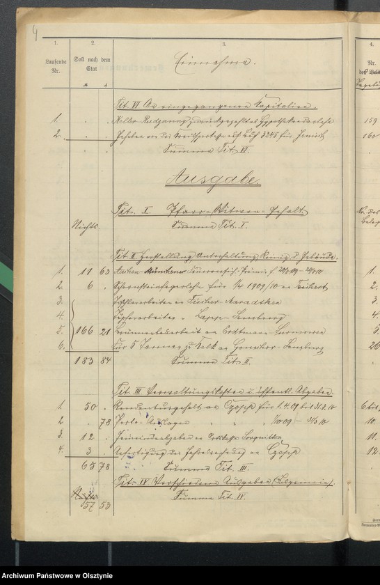 image.from.unit.number "Rehnung der Pfarrerwitwenkasse in Sorquitten"