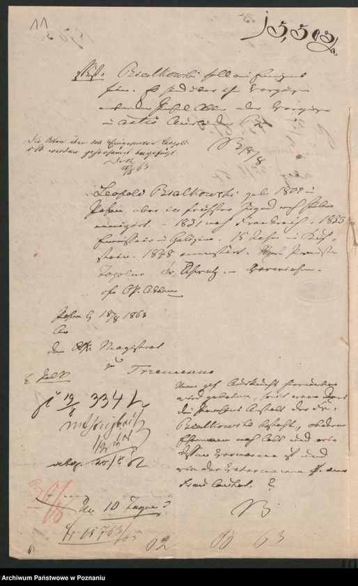 Obraz 16 z jednostki "A. betr. den polnischen Emigranten Leopold von Białkowski"