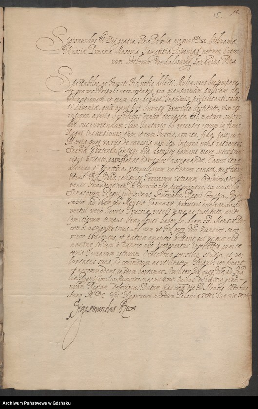 image.from.unit.number "Recesy Stanów, między innymi sejm w Warszawie 15 I - 26 II 1609, z indeksem"