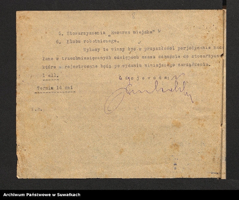 image.from.unit.number "[Zarządzenia centralne i wojewódzkie dotyczące związków, kółek, zrzeszeń, komitetów]"