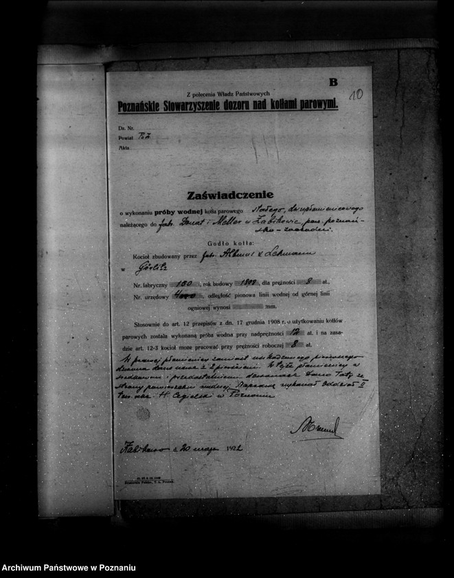 Obraz 14 z jednostki "Wytwórnia Chemiczna Firmy Donat i Meller w Źabikowie powiat poznański nr woj. 10"