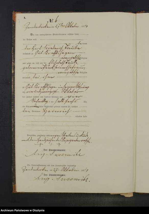 Obraz 10 z jednostki "Geburts-Neben-Register Nr 1 - 19"