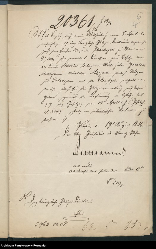 Obraz 9 z jednostki "A. betr. den Fürsten Alexander Czartoryski"