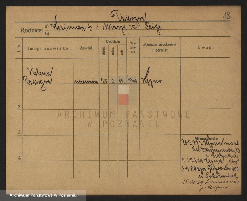 Obraz 20 z jednostki "Dzierbicka - Dzikiewicz"