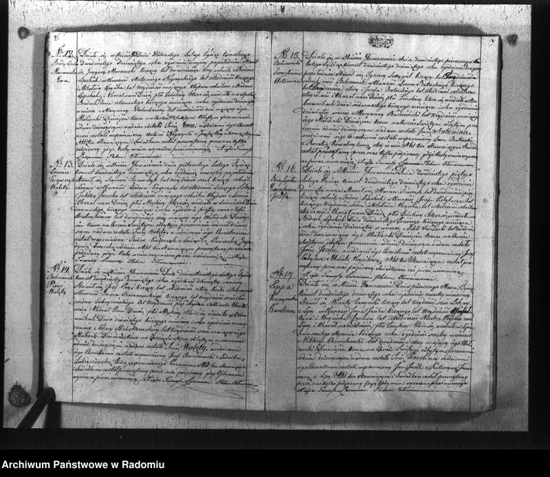 image.from.unit.number "Dupplikat metryk religijno - cywilnych kościoła Głowaczewskiego na Rok Pański 1829"