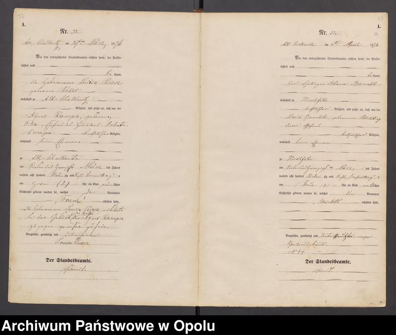 image.from.unit.number "U.S.C. Siołkowice St.[are] Księga aktów urodzeń miejscowa rok 1876"