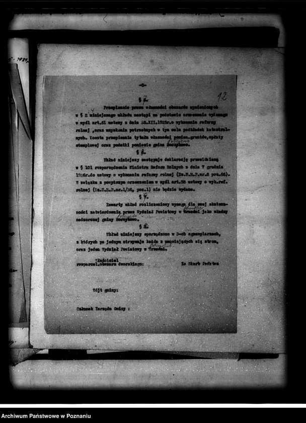 Obraz 17 z jednostki "Rozliczenie z gminą Połajewo odnośnie rozparcelowanego obszaru dworskiego Młynkowo powiatu czarnkowskiego"