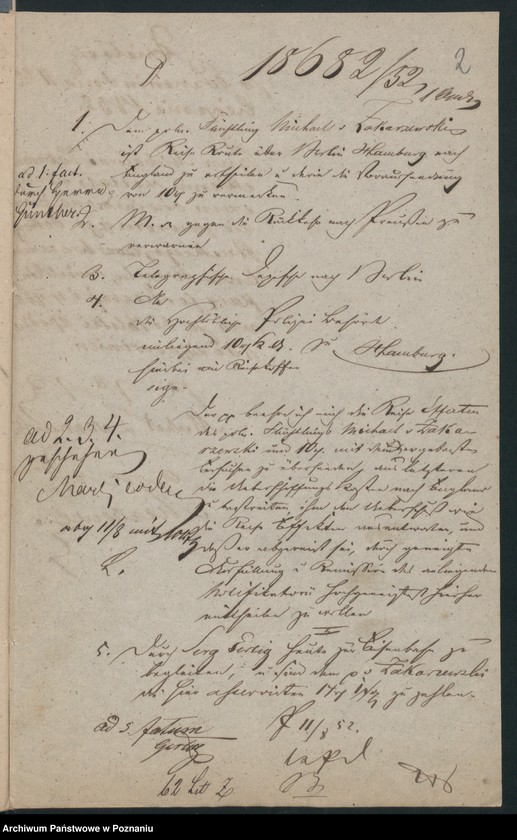 Obraz 6 z jednostki "A. betr. den polnischen Flüchtling Michael von Zakrzewski"