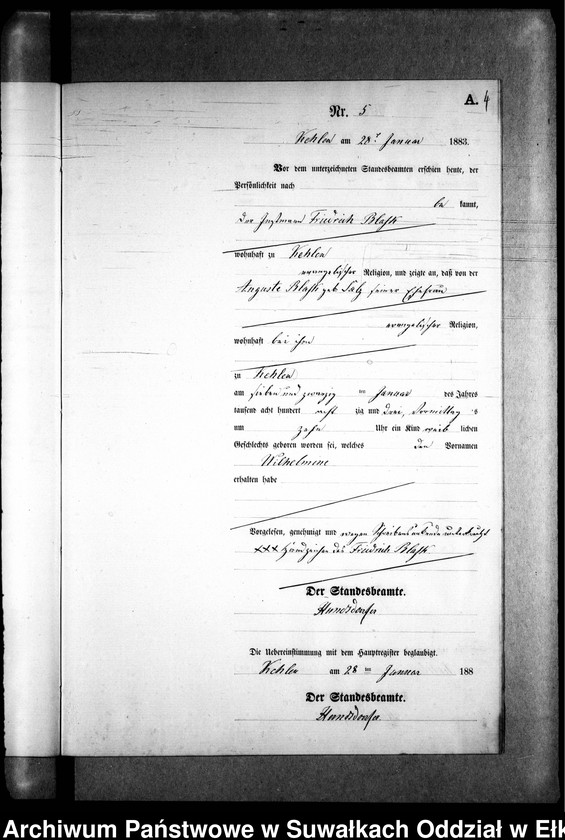 image.from.unit.number "Geburts-Neben-Register des Preussischen Standes-Amtes Kehlen Kreis Angerburg"