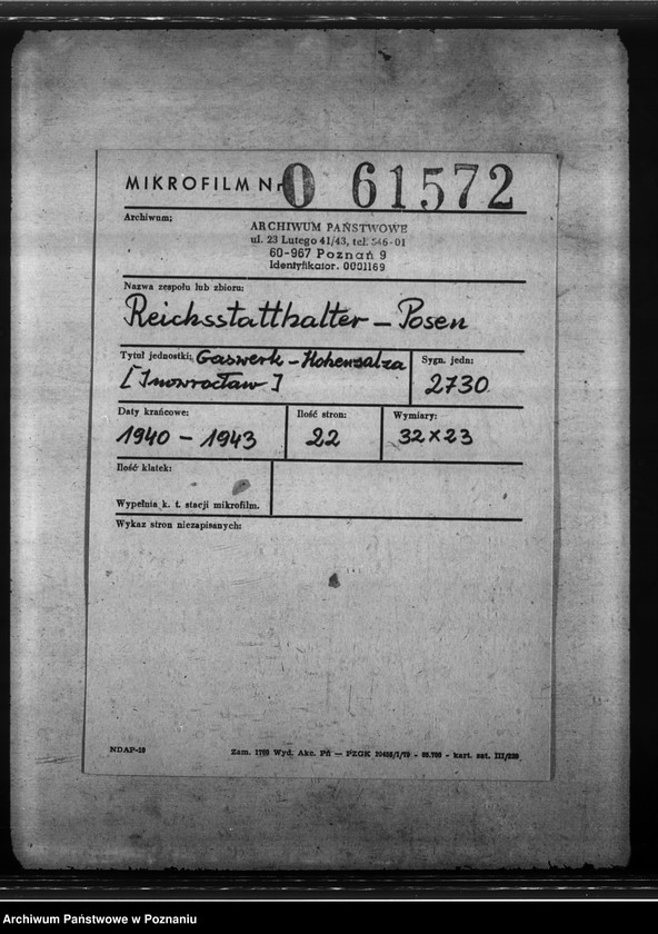 Obraz 2 z jednostki "Gaswerk - Hohensalza (Inowrocław)"