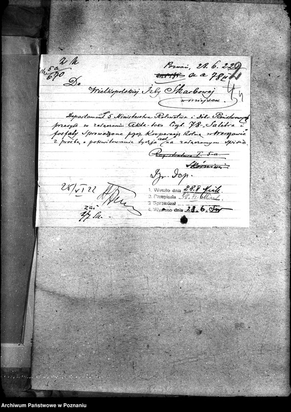 Obraz 8 z jednostki "Sprawy szczegółowo-administracyjne Saletra i fosfaty, sprowadzone przez Kooperację Rolną w Warszawie"