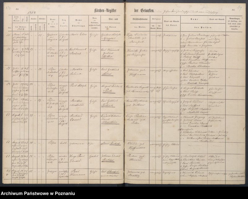 Obraz 10 z jednostki "Duplikat der Kirchenregister von Taufen, Trauungen und Verstorbenen"