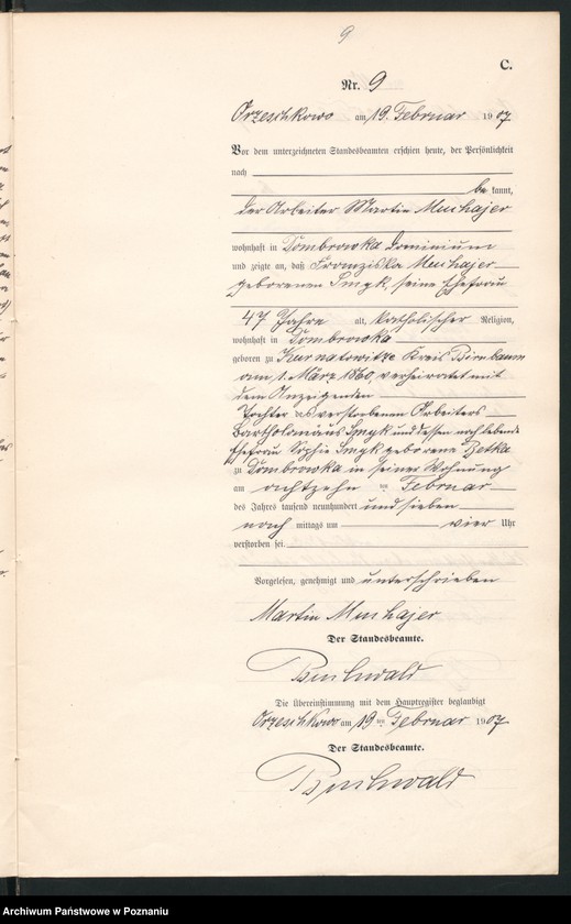 Obraz 12 z jednostki "Sterbe-Neben-Register"