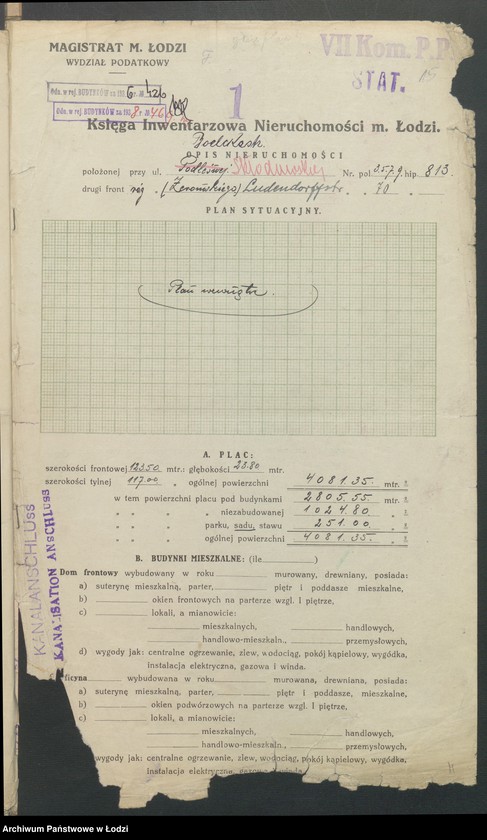 image.from.unit.number "Księga inwentarzowa nieruchomości m. Łodzi ul. Skłodowskiej"