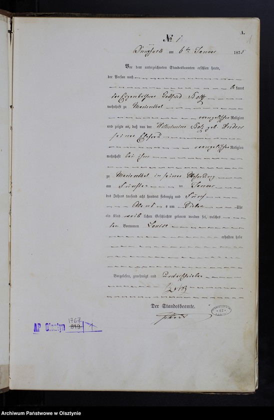 image.from.unit.number "Geburts-Haupt-Register Nr 1 - 87"