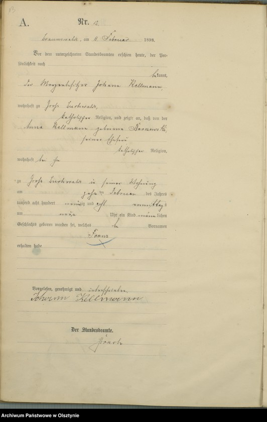 image.from.unit.number "Geburts-Haupt-Register Nr 1 - 78"