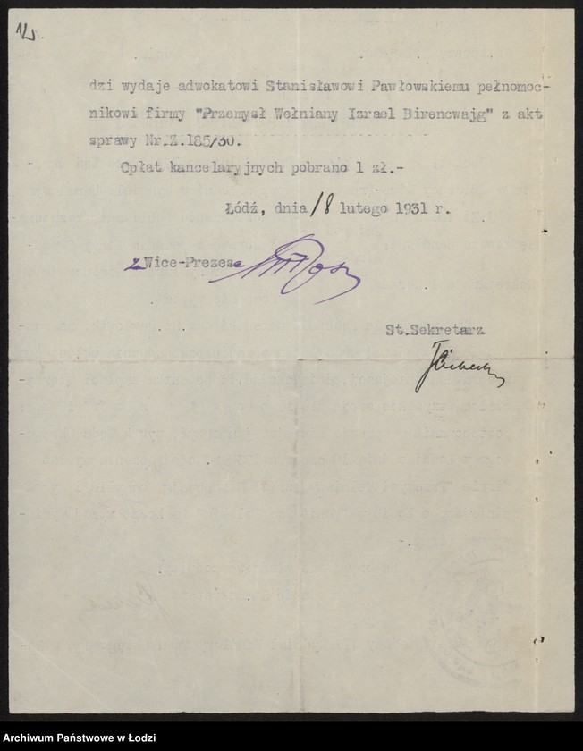 Obraz 14 z jednostki "Izrael Birencwajg- tkalnia wyrobów wełnianych"