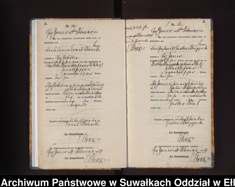 image.from.unit.number "Geburts-Neben-Register des Königlichen Preussischen Standes-Amtes Gr. Jauer Kreis Loetzen"