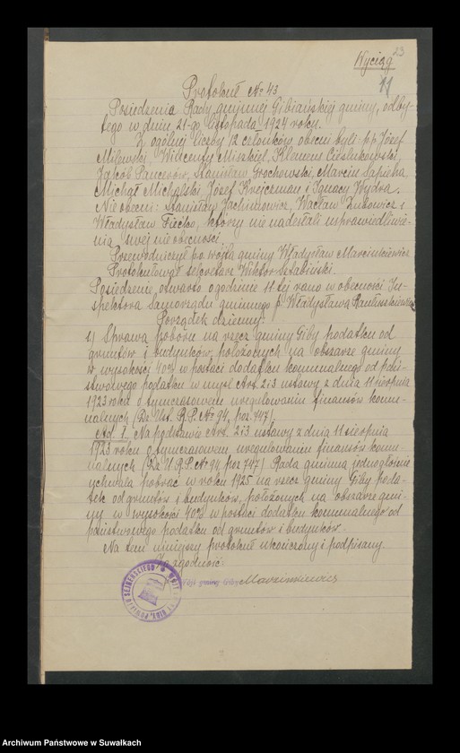 image.from.unit.number "Budżet na rok 1925 gminy Giby"