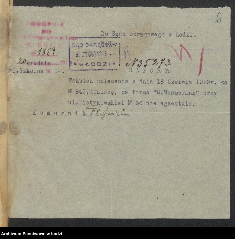 Obraz 8 z jednostki "Mendel Wasserman- fabryka towarów manufakturowych"