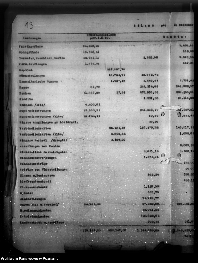 Obraz 17 z jednostki "Stuhl- und Tischfabrik "Tabaka" - Schwaningen (Swarzędz), przekroczenia cen"