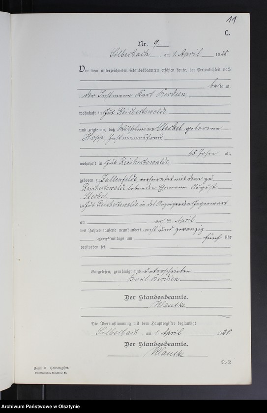 image.from.unit.number "Sterbe-Neben-Register Nr 1 - 28"
