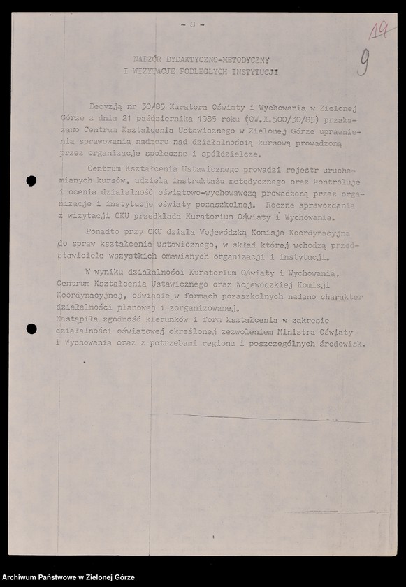 image.from.unit.number "Protokóły z posiedzeń Komisji Oświaty i Wychowania Wojewódzkiej Rady Narodowej w Zielonej Górze; Nr 2 - 5 "