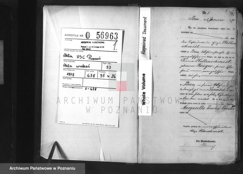 Obraz 2 z jednostki "Księga urodzeń t. I"