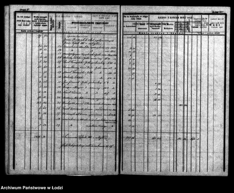 Obraz 11 z jednostki "Rachunek kasy ekonomicznej m. Łodzi za rok 1853"