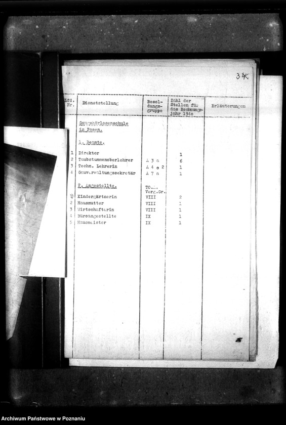 Obraz 7 z jednostki "Stellenplan [Budżet szkoły na lata 1940-1943]."